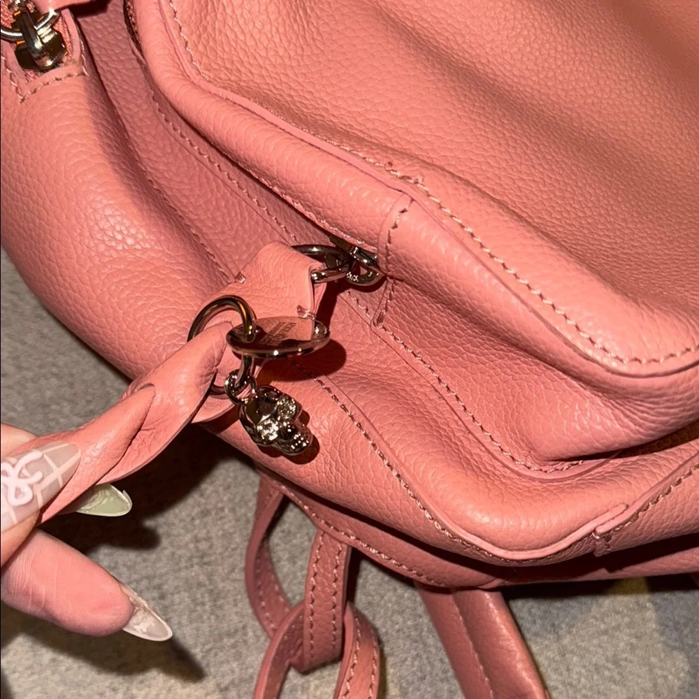 Authentic Alexander McQueen Pink Leather Backpack